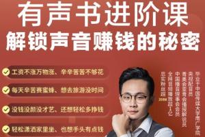 有声书赚钱进阶课，解锁声音赚钱的秘密