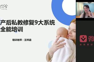 王梓涵·产后修复9大系统全能培训课（28节）