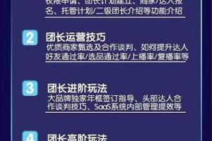 招商团长推广运营宝典：从0基础小白到精英团长的课程