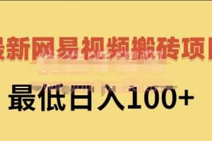 2022网易视频搬砖赚钱，日收益120（视频教程 文档）