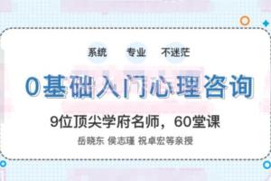 心理咨询师基础入门培训课程（壹心理）