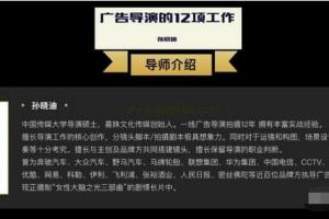 孙晓迪广告导演12项必会工作（孙晓迪导演核心课）