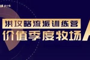 洪榕:价值季度牧场(牧场A) 洪攻略流派课