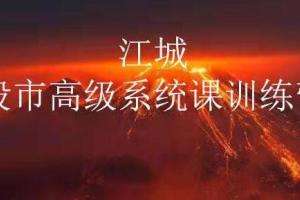 江城股事高级系统课训练营（第13期）