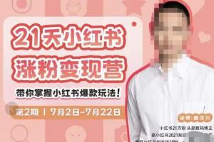 蔡汶川小红书课程，21天掌握小红书爆款赚钱方法