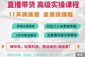 俗人六哥抖音电商直播带货高级运营课程（陪跑11天）