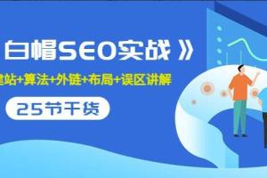 逆冬·2022白帽SEO实战课程:建站 算法 外链 布局 误区(原价2280元)