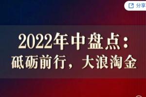 徐远直播·2022年中盘点课：砥砺前行，大浪淘金