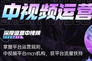 青檬传媒创始人亲自带你做中视频创作，掌握平台规则深度运营中视频