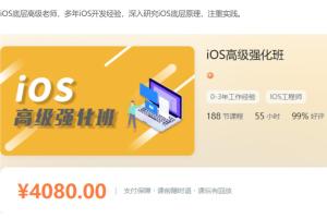逻辑教育Logic-iOS高级强化班完整版（原价4088元）