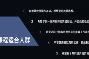 剪辑思维破冰行动课程（百度网盘）