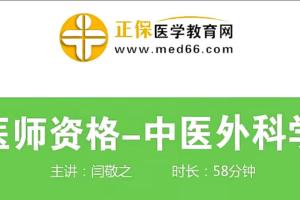 中医外科学医师资格教程（视频 讲义）