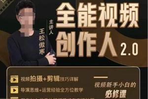 王松傲寒全能视频创作人2.0百度网盘（视频剪辑思维课）