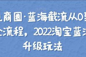 方韬电商圈·2022淘宝蓝海截流从0到起店升级课程