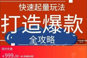 威哥·拼多多0基础小白到大神运营教程，快速起量打造爆款