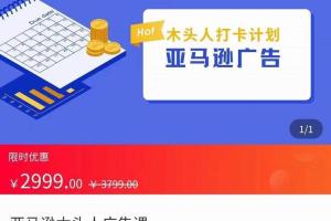 亚马逊木头人广告课，亚马逊广告认知和可执行的广告打法