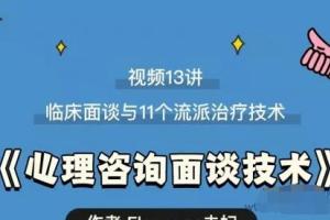 心理咨询面谈技术课，理论 案例 点评（百度网盘）