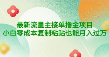 公众号最新流量主接单撸金项目，小白零成本复制粘贴也能月入过万
