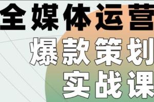 全媒体运营课程视频，案例实操 模板总结 上手即用