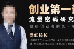 网红校长·流量密码研究所，创业搞流量搞营销必学第一课