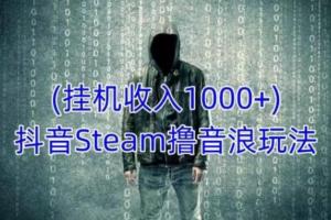 抖音Steam赚音浪教程，挂机一天收入1000