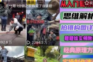 东方糖糖妹·抖音短视频全套实战课（思维 拍摄 剪辑 运营）