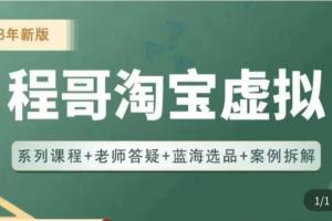 程哥·淘宝蓝海虚拟电商实战班
