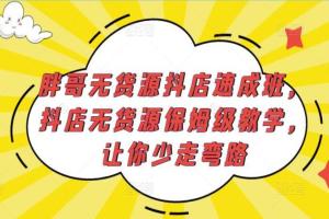 胖哥抖店无货源速成教程（百度网盘）
