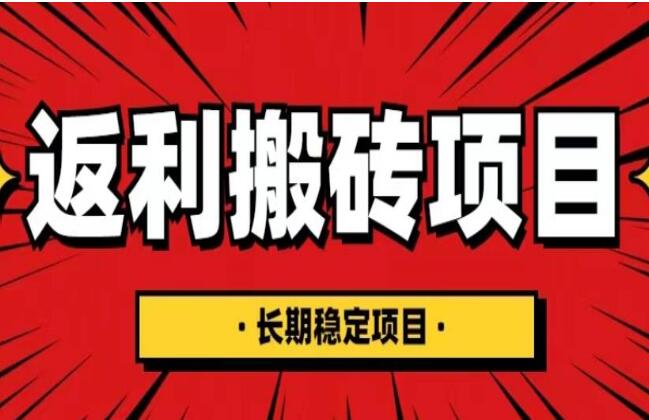 国外返利网项目教程，返利搬砖长期稳定月入3000刀