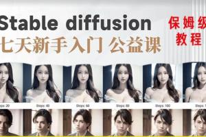 全网第一个套系统的stable diffusion基础课（入门到精通）