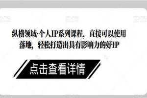 纵横领域·个人IP系列课程（百度网盘）