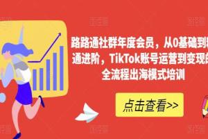 路路通tiktok年度社群会员文件