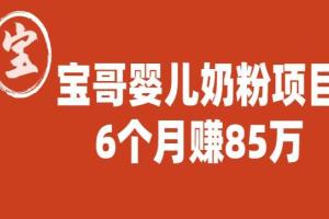 宝哥直播卖婴儿奶粉项目，6个月赚85w（图文揭秘）