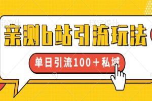 b站快速引流教程，单日引流100 私域，超适合新手小白