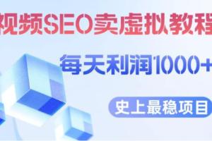 短视频SEO卖虚拟产品赚钱教程，每天稳定2-5单利润1000 （揭秘）