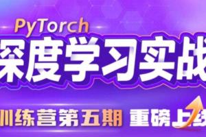 九天&菜菜·PyTorch深度训练营第5期（百度网盘）