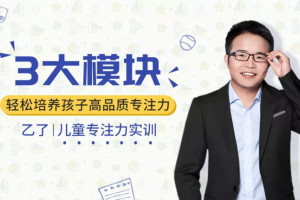 儿童专注力实训《3大模块，轻松培养孩子高品质专注力》