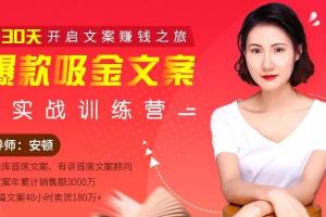 怎么写文案？爆款吸金文案实战训练营带你30天开启文案赚钱之旅