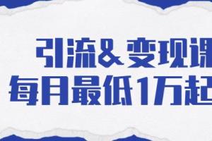 叁心笔记引流变现课_分享一整套流量方法以及各个渠道收入每月最低1万起
