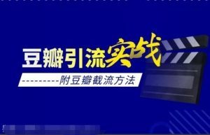 豆瓣引流最新实战课(附豆瓣截流方法)