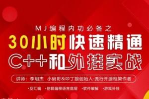 李明杰c  视频：MJ编程内功必备之30小时快速精通C  和外挂实战