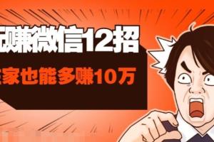 个人微信快速日赚100块的方法，手把手教你没钱没人脉在家也能多赚10万