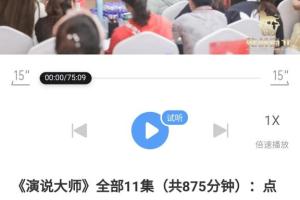 张—楠·演说大师教程百度云