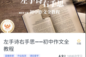 熊芳芳语文课【左手诗右手思初中作文全教程】