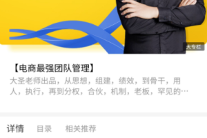 大圣老师电商最强团队管理教程