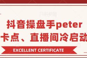 抖音系列课抖音操盘手Peter分享：直播卡点直播间冷启动