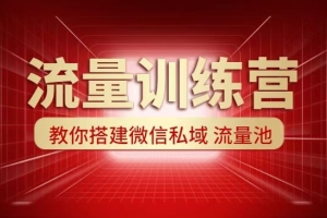 流量训练营:人人都能学会的超级获客术,教你搭建微信私域流量池百度云