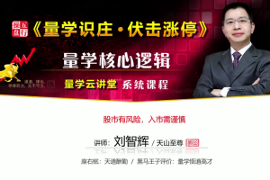 量学云讲堂刘智辉【量学识庄·伏击涨停】量学核心逻辑第26期教程