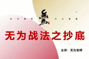 无为老师无为战法：逃顶抄底必修课