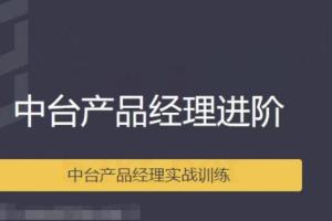 中台产品经理实战训练课程（百度云）